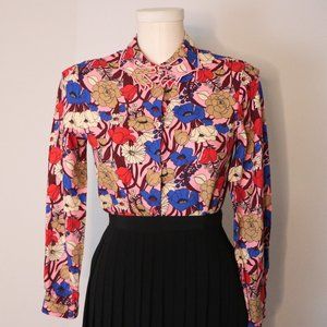 Vivetta Button Up Blouse/ Designer Blouse/ Made In Italy/ Size Small